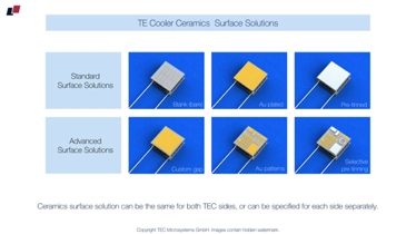 #52
Thermoelectric coolers surface manufacturing options