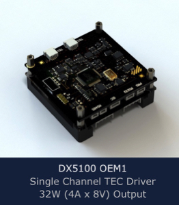 DX5100 OEM1 TEC (Peltier) Controller, 32W, 4Ax8A, programmable Peltier controller with PID Auto-Tune
